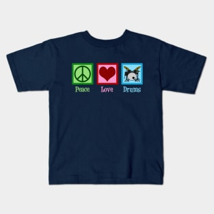 Peace Love Drums Kids T-Shirt